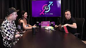 Freddy the king of dogging in sheer red lingerie, doggystyle without stopping 😏