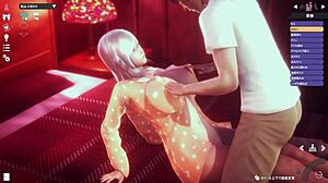 White-Haired Girl Intense Sex