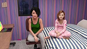 exploring new memories with brunette in game