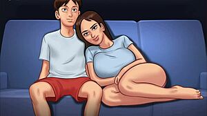 Big tits cowgirl rides hard in Summertime Saga 212!