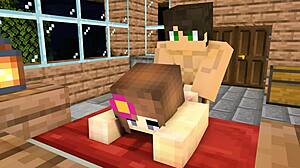 my crush invited me over for after-school fun in minecraft animation