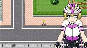 blonde flashes big tits sucking cock on street bike