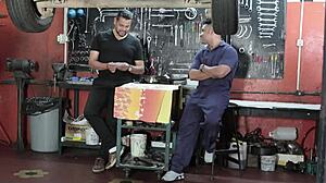 Mechanic Fucks Pussy And Ass