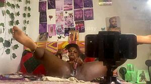 I played alone with my pussy, fingering and using toys while bent over, watching in the mirror.