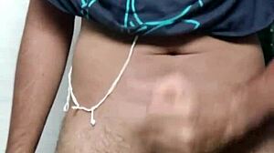 Cant resist himself masturbating as indian desi gay with big cock