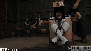 Intense Punishment for Cute Girl in Bondage Session