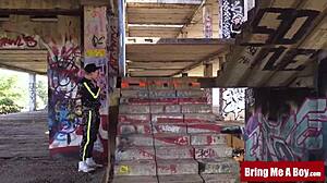 BringMeABoy twinks Casper Ivarsson and Jack Flynn go bareback in outdoor action