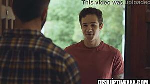 hot guy takes ex-con's big cock bareback, rimjob to anal