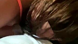 She really enjoys giving blowjobs