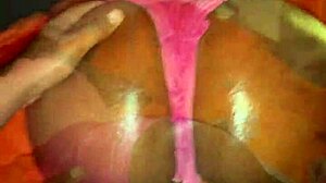 Big booty girlfriend teases with her ass, hinting at more fun with friend