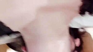 Goddess chokes on rough deepthroat blowjob