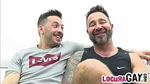 Gay bear John Brachalli has rough sex with Martin Mazza
