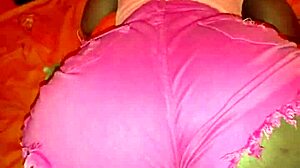 Big booty girlfriend teases with her ass, hinting at more fun with friend