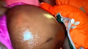 Big booty girlfriend teases with her ass, hinting at more fun with friend