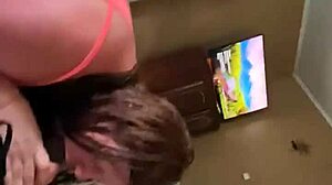 She really enjoys giving blowjobs