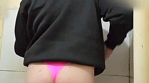 Safada in Thong Panties Showing Off Her Ass