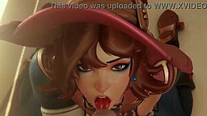 Kiriko's edited 3d scenes with bold and intense action