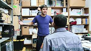 Black gay thief cums after hardcore anal.