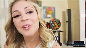 Petite blonde amateur girlfriends videotaped fucking