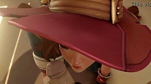 Kiriko's edited 3d scenes with bold and intense action