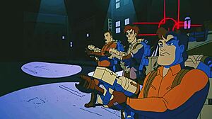 Big ass babes get spooked by monster cock in animated ghostbusters parody