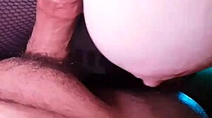 She teases the camera with pillow play.