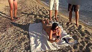 Geçen Yaz Çılgın Sahil Boşalma Partisine Katıldım Deli Grup Aksiyonuyla