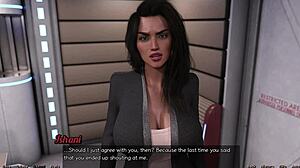 Uau! Ebony Milf Peituda Ciumenta Depois de Foder Amigos no Jogo Espacial