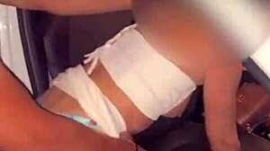 Husband shares beautiful redhead wife with two blacks on abandoned land