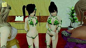 Harem Hotel 405: Křivé holky s velkýma prsama v sexy outfitech