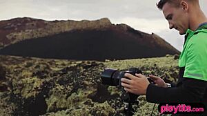 I can't believe that nasty photographer banged his model outdoors.