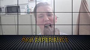 gay redhead guy participates in an office audition performance