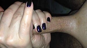 Mature Woman Gives Detailed Handjob Performance