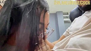 he comes to my office and gives me a sloppy blowjob right there