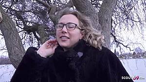 Mature Kathy's Tits Bounce in Casting Pickup