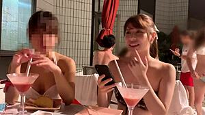 Asian Babe Bent Over For Homemade Doggystyle Cumshot In Night Pool