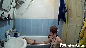 horny friend gets dicked in bath