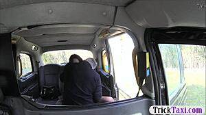 Busty passenger in pantyhose gets banged publicly