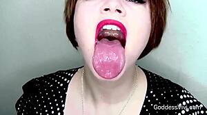 Beautiful girls showcasing tongues