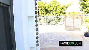 Slutty stepsister hailey little 18+ rides her stepbrother's cock hard.