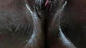 Feeling Intense Pleasure, Ebony Beauty With Huge Tits Toys Herself