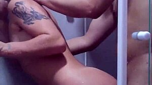 husband records latina teen giving ass to friend in shower