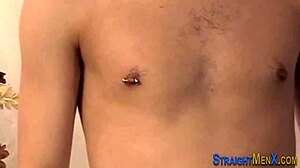 Gay amateur strokes and sucks partner's hard cock passionately