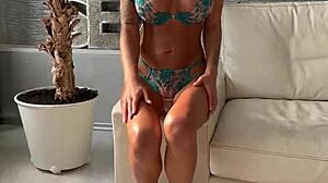 monika fox posing in sexy lingerie during a pornshoot