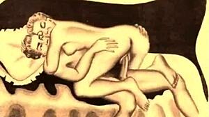 vintage erotic cartoon illustration