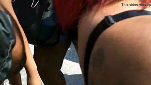 Chubby girl shows off her body at Pride 2016