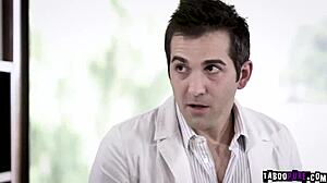 Exotic brunette teen elena joins a group for hardcore banging and cumshot