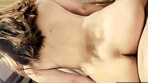 asian queen masturbates in open-air bath before intense sex