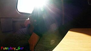 Spontaneous Gay Jerk Off With Big Cumshot On Train