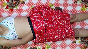 Hey, wanna see rough anal with my boyfriend in a red dress? Village girl gets wild at the ranch!